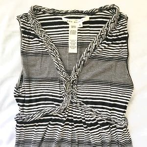 Mac Studio - V-neck Maxi Dress, Braided Trim - Sz S.